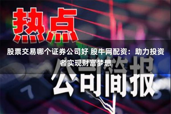 股票交易哪个证券公司好 股牛网配资：助力投资者实现财富梦想